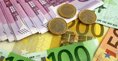 Euro munten en biljetten verdienen